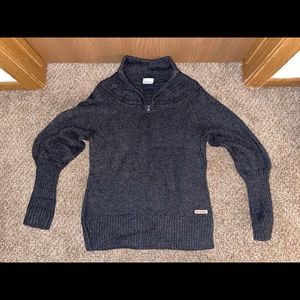 Columbia 3/4 zip wool sweater